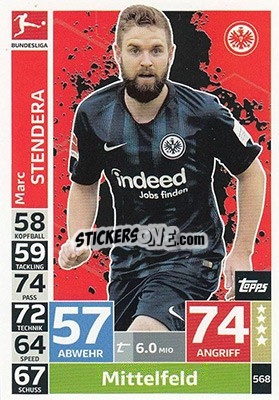 Cromo Marc Stendera - German Fussball Bundesliga 2018-2019. Match Attax Extra - Topps