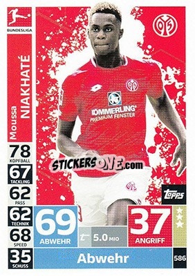 Figurina Moussa Niakhaté - German Fussball Bundesliga 2018-2019. Match Attax Extra - Topps