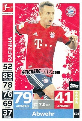 Cromo Rafinha - German Fussball Bundesliga 2018-2019. Match Attax Extra - Topps