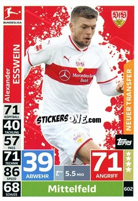 Sticker Alexander Esswein - German Fussball Bundesliga 2018-2019. Match Attax Extra - Topps