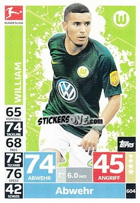 Figurina William - German Fussball Bundesliga 2018-2019. Match Attax Extra - Topps