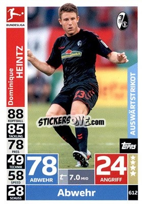 Figurina Dominique Heintz - German Fussball Bundesliga 2018-2019. Match Attax Extra - Topps