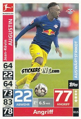 Cromo Jean-Kévin Augustin - German Fussball Bundesliga 2018-2019. Match Attax Extra - Topps