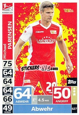 Cromo Michael Parensen - German Fussball Bundesliga 2018-2019. Match Attax Extra - Topps