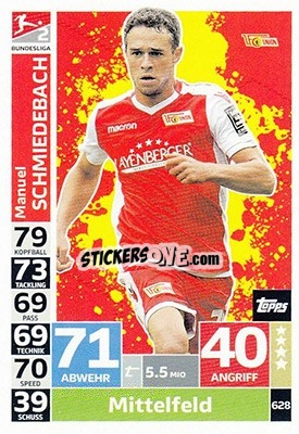 Figurina Manuel Schmiedebach - German Fussball Bundesliga 2018-2019. Match Attax Extra - Topps