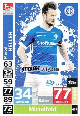 Sticker Marcel Heller - German Fussball Bundesliga 2018-2019. Match Attax Extra - Topps