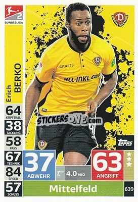 Figurina Erich Berko - German Fussball Bundesliga 2018-2019. Match Attax Extra - Topps