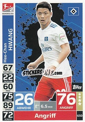 Figurina Hee-Chan Hwang - German Fussball Bundesliga 2018-2019. Match Attax Extra - Topps