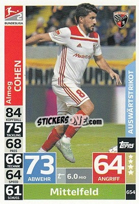 Sticker Almog Cohen - German Fussball Bundesliga 2018-2019. Match Attax Extra - Topps