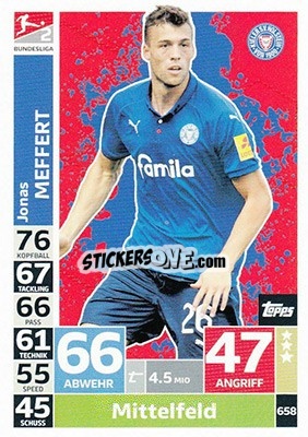 Cromo Jonas Meffert - German Fussball Bundesliga 2018-2019. Match Attax Extra - Topps