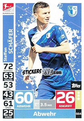 Figurina Steffen Schäfer - German Fussball Bundesliga 2018-2019. Match Attax Extra - Topps