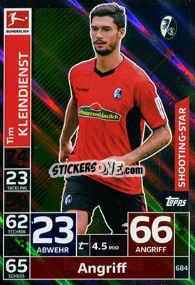 Figurina Tim Kleindienst - German Fussball Bundesliga 2018-2019. Match Attax Extra - Topps