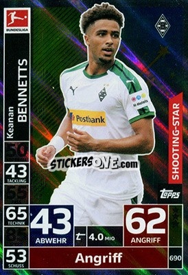 Figurina Keanan Bennetts - German Fussball Bundesliga 2018-2019. Match Attax Extra - Topps