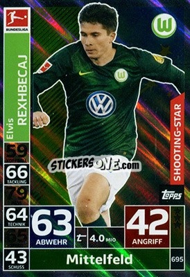 Figurina Elvis Rexhbecaj - German Fussball Bundesliga 2018-2019. Match Attax Extra - Topps