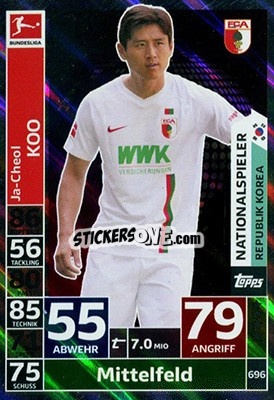 Cromo Ja-Cheol Koo - German Fussball Bundesliga 2018-2019. Match Attax Extra - Topps