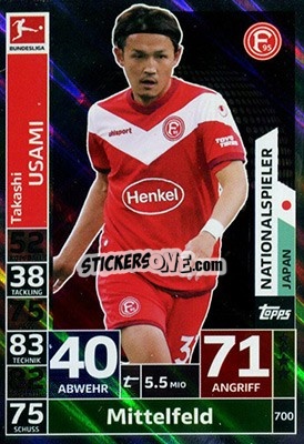 Cromo Takashi Usami - German Fussball Bundesliga 2018-2019. Match Attax Extra - Topps