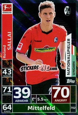 Figurina Roland Sallai - German Fussball Bundesliga 2018-2019. Match Attax Extra - Topps