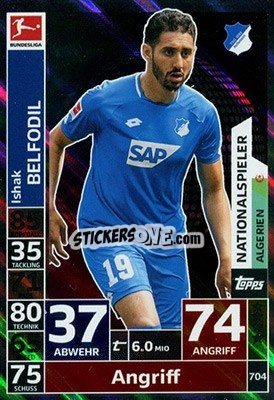 Figurina Ishak Belfodil - German Fussball Bundesliga 2018-2019. Match Attax Extra - Topps