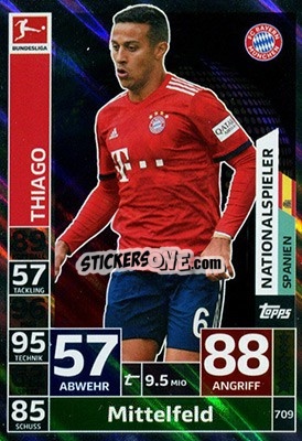 Figurina Thiago Alcántara - German Fussball Bundesliga 2018-2019. Match Attax Extra - Topps