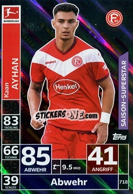 Cromo Kaan Ayhan - German Fussball Bundesliga 2018-2019. Match Attax Extra - Topps