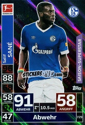 Figurina Salif Sané - German Fussball Bundesliga 2018-2019. Match Attax Extra - Topps