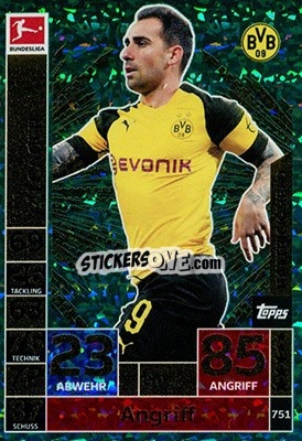 Sticker Paco Alcácer - German Fussball Bundesliga 2018-2019. Match Attax Extra - Topps