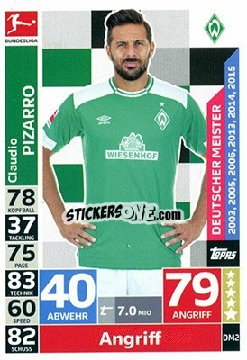 Figurina Claudio Pizarro - German Fussball Bundesliga 2018-2019. Match Attax Extra - Topps