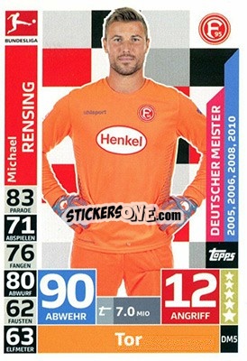 Cromo Michael Rensing - German Fussball Bundesliga 2018-2019. Match Attax Extra - Topps