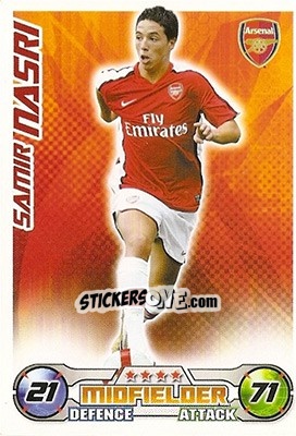 Sticker Samir Nasri - English Premier League 2008-2009. Match Attax - Topps