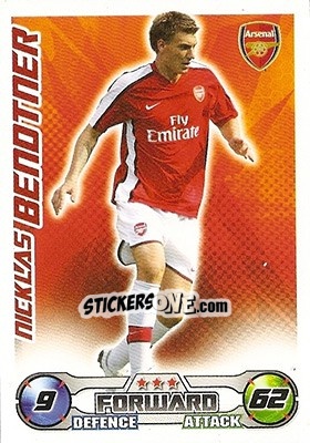 Sticker Nicklas Bendtner - English Premier League 2008-2009. Match Attax - Topps