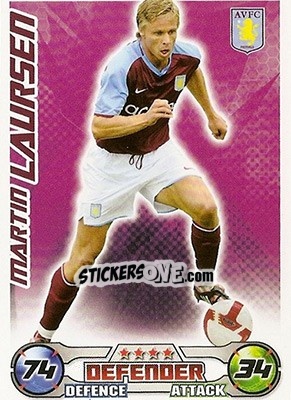 Sticker Martin Laursen - English Premier League 2008-2009. Match Attax n. 21 - Topps