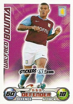 Sticker Wilfred Bouma - English Premier League 2008-2009. Match Attax n. 22 - Topps