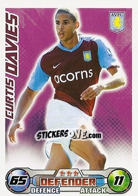Sticker Curtis Davies - English Premier League 2008-2009. Match Attax - Topps