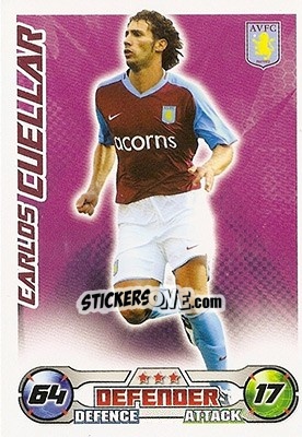 Sticker Carlos Cuellar - English Premier League 2008-2009. Match Attax n. 24 - Topps