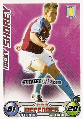 Sticker Nicky Shorey - English Premier League 2008-2009. Match Attax n. 25 - Topps