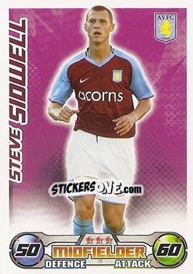 Sticker Steve Sidwell - English Premier League 2008-2009. Match Attax n. 30 - Topps