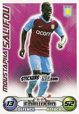 Sticker Moustapha Salifou - English Premier League 2008-2009. Match Attax n. 34 - Topps