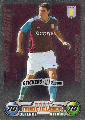 Sticker Gareth Barry - English Premier League 2008-2009. Match Attax n. 35 - Topps
