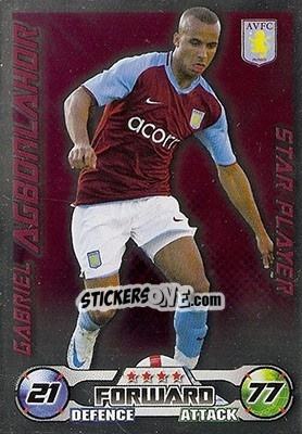 Sticker Gabriel Agbonlahor - English Premier League 2008-2009. Match Attax n. 36 - Topps