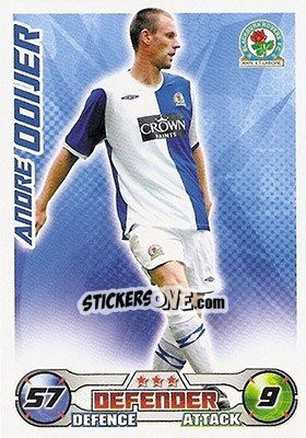 Sticker Andre Ooijer - English Premier League 2008-2009. Match Attax n. 37 - Topps