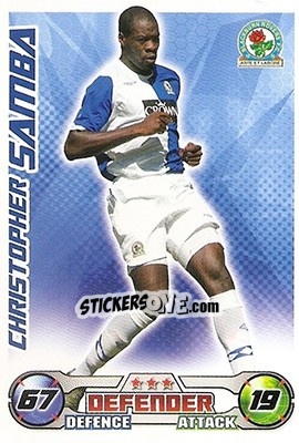 Sticker Christopher Samba - English Premier League 2008-2009. Match Attax n. 38 - Topps