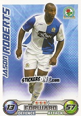 Sticker Jason Roberts - English Premier League 2008-2009. Match Attax n. 51 - Topps