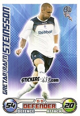 Figurina Gretar Rafn Steinsson - English Premier League 2008-2009. Match Attax n. 62 - Topps