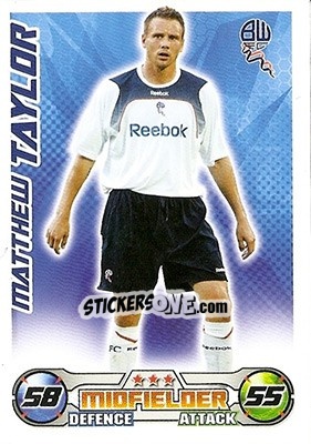 Cromo Matthew Taylor - English Premier League 2008-2009. Match Attax - Topps