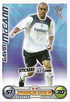 Sticker Gavin McCann - English Premier League 2008-2009. Match Attax n. 66 - Topps