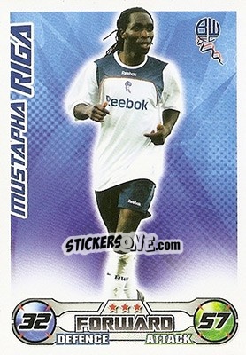 Sticker Mustapha Riga - English Premier League 2008-2009. Match Attax n. 69 - Topps