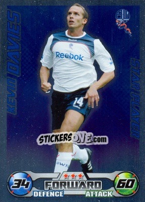 Sticker Kevin Davies - English Premier League 2008-2009. Match Attax n. 72 - Topps