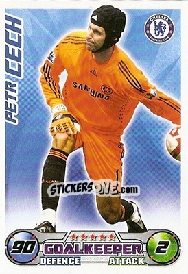 Sticker Petr Cech - English Premier League 2008-2009. Match Attax n. 73 - Topps