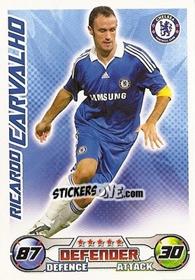 Sticker Ricardo Carvalho - English Premier League 2008-2009. Match Attax - Topps