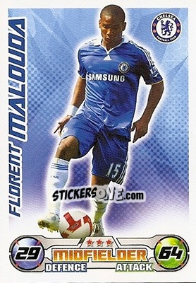 Sticker Florent Malouda - English Premier League 2008-2009. Match Attax n. 81 - Topps